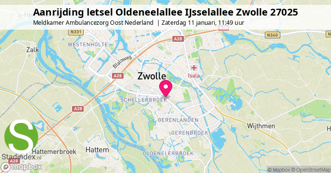 Aanrijding letsel Oldeneelallee IJsselallee Zwolle 27025