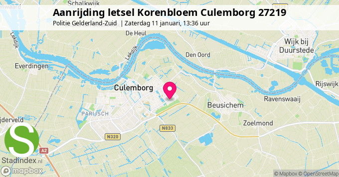 Aanrijding letsel Korenbloem Culemborg 27219