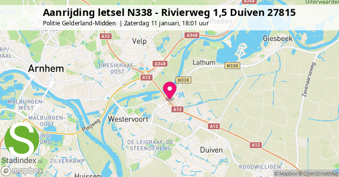 Aanrijding letsel N338 - Rivierweg 1,5 Duiven 27815