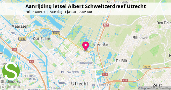 Aanrijding letsel Albert Schweitzerdreef Utrecht