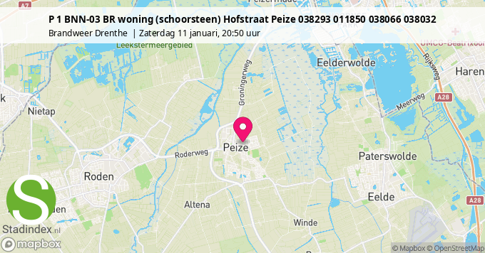 P 1 BNN-03 BR woning (schoorsteen) Hofstraat Peize 038293 011850 038066 038032