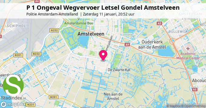 P 1 Ongeval Wegvervoer Letsel Gondel Amstelveen