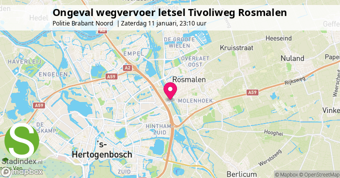 Ongeval wegvervoer letsel Tivoliweg Rosmalen