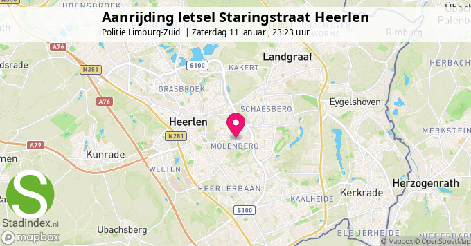 Aanrijding letsel Staringstraat Heerlen