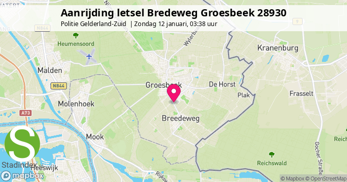 Aanrijding letsel Bredeweg Groesbeek 28930