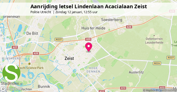 Aanrijding letsel Lindenlaan Acacialaan Zeist