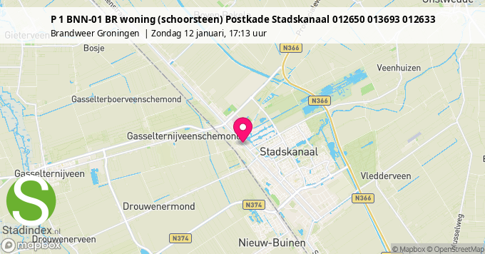 P 1 BNN-01 BR woning (schoorsteen) Postkade Stadskanaal 012650 013693 012633