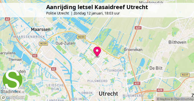 Aanrijding letsel Kasaidreef Utrecht