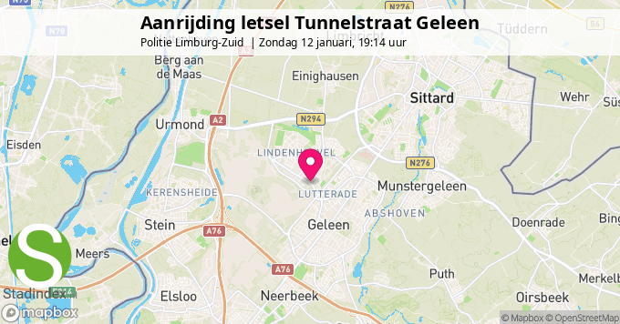 Aanrijding letsel Tunnelstraat Geleen