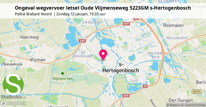 Ongeval wegvervoer letsel Oude Vlijmenseweg 5223GM s-Hertogenbosch