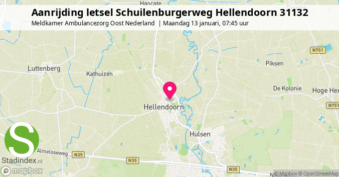 Aanrijding letsel Schuilenburgerweg Hellendoorn 31132