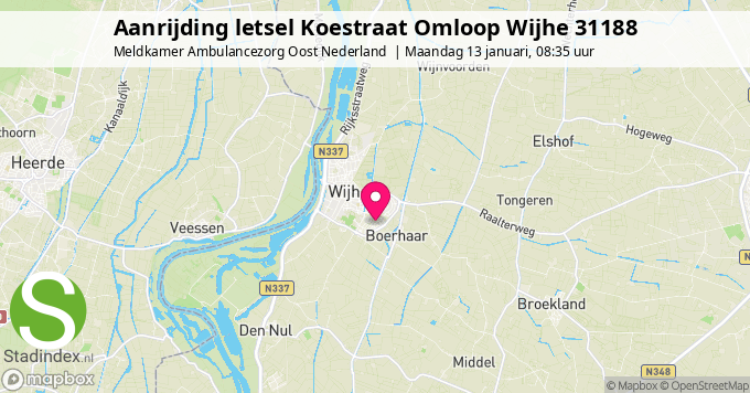 Aanrijding letsel Koestraat Omloop Wijhe 31188