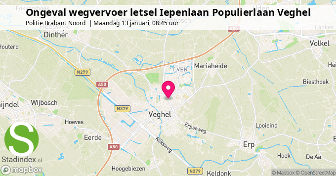 Ongeval wegvervoer letsel Iepenlaan Populierlaan Veghel