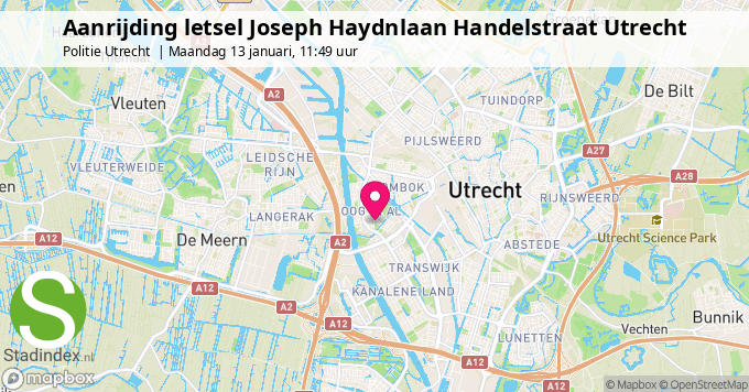 Aanrijding letsel Joseph Haydnlaan Handelstraat Utrecht