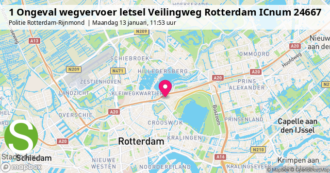 1 Ongeval wegvervoer letsel Veilingweg Rotterdam ICnum 24667