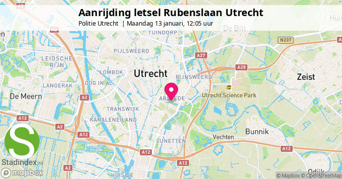 Aanrijding letsel Rubenslaan Utrecht