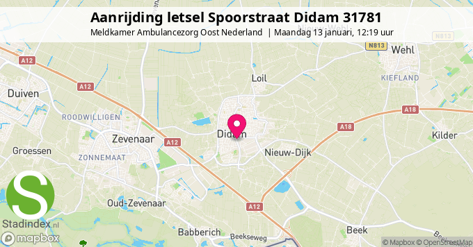 Aanrijding letsel Spoorstraat Didam 31781