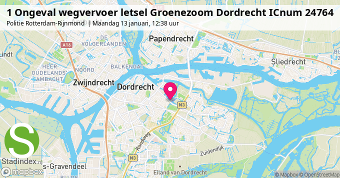 1 Ongeval wegvervoer letsel Groenezoom Dordrecht ICnum 24764