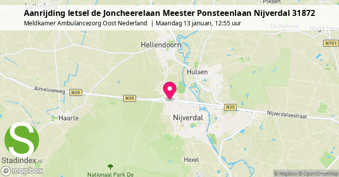 Aanrijding letsel de Joncheerelaan Meester Ponsteenlaan Nijverdal 31872