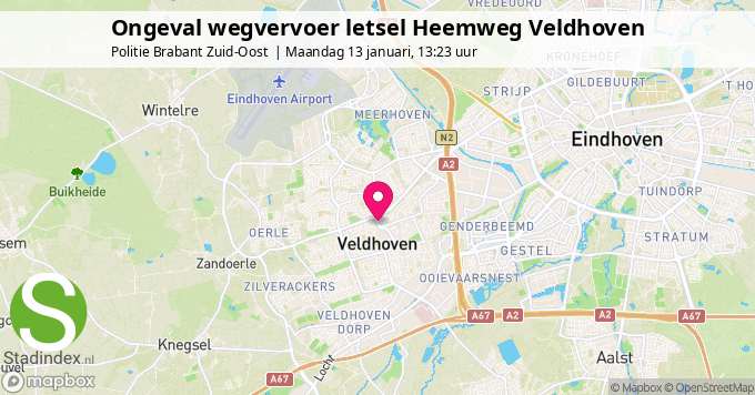 Ongeval wegvervoer letsel Heemweg Veldhoven