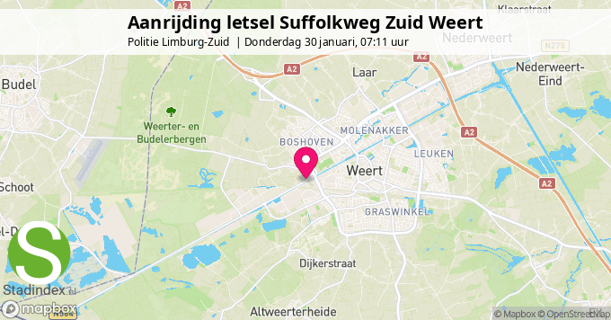 Aanrijding letsel Suffolkweg Zuid Weert