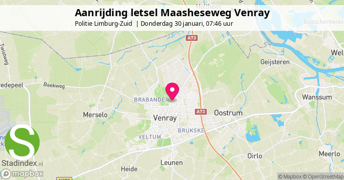 Aanrijding letsel Maasheseweg Venray