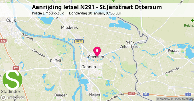 Aanrijding letsel N291 - St.Janstraat Ottersum