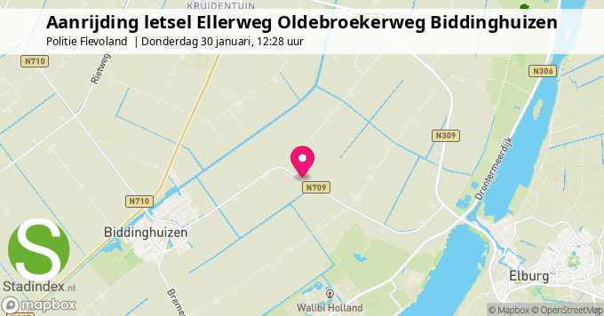 Aanrijding letsel Ellerweg Oldebroekerweg Biddinghuizen