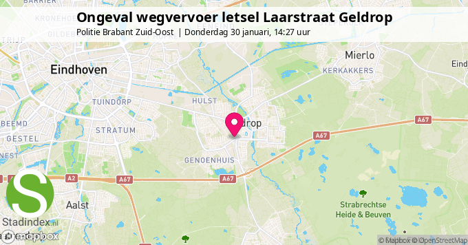 Ongeval wegvervoer letsel Laarstraat Geldrop