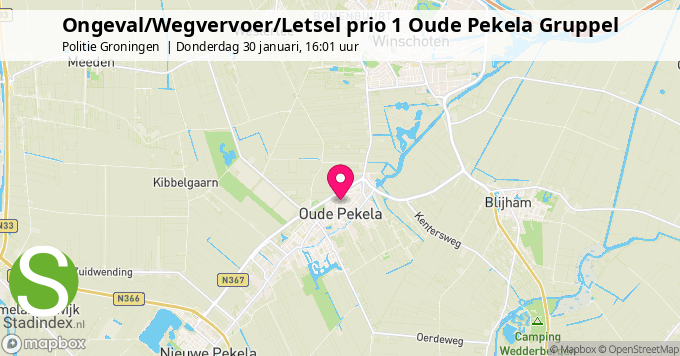 Ongeval/Wegvervoer/Letsel prio 1 Oude Pekela Gruppel