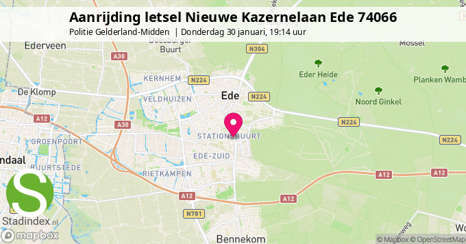 Aanrijding letsel Nieuwe Kazernelaan Ede 74066