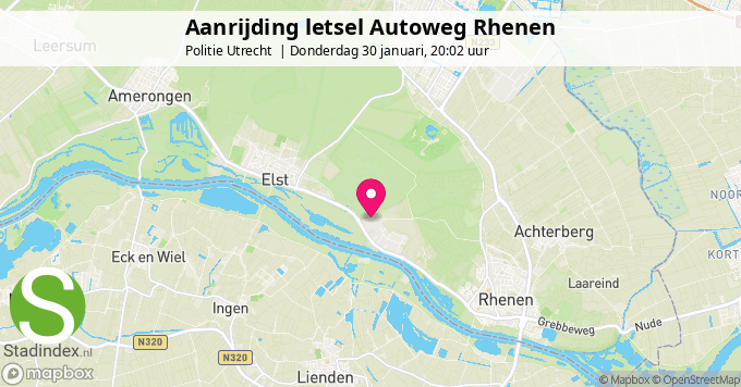 Aanrijding letsel Autoweg Rhenen