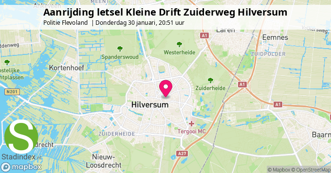 Aanrijding letsel Kleine Drift Zuiderweg Hilversum