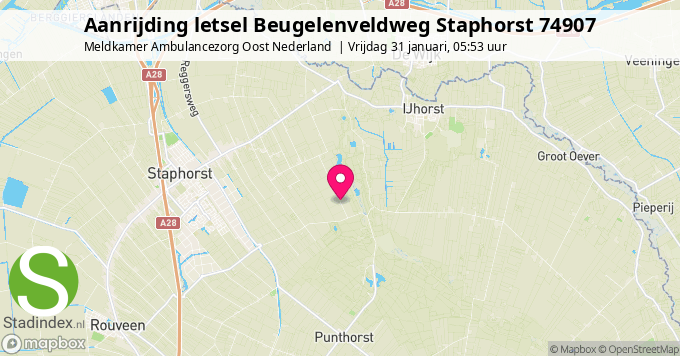 Aanrijding letsel Beugelenveldweg Staphorst 74907