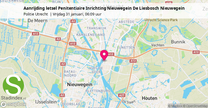 Aanrijding letsel Penitentiaire Inrichting Nieuwegein De Liesbosch Nieuwegein