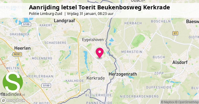 Aanrijding letsel Toerit Beukenbosweg Kerkrade