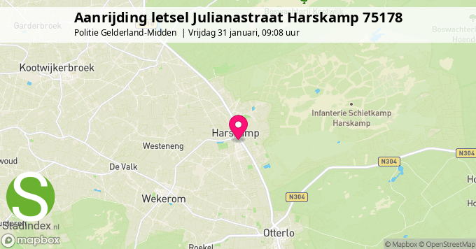 Aanrijding letsel Julianastraat Harskamp 75178