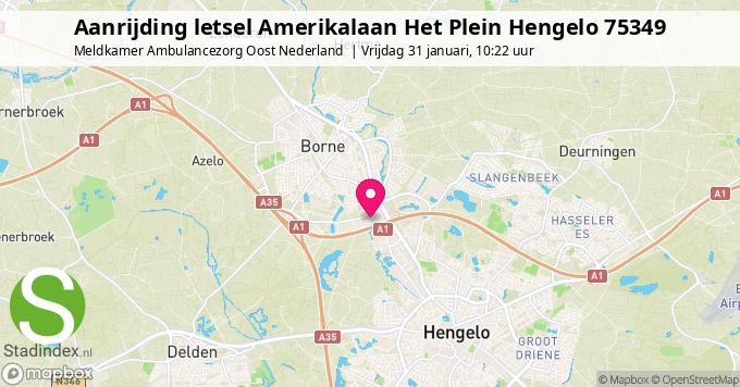 Aanrijding letsel Amerikalaan Het Plein Hengelo 75349