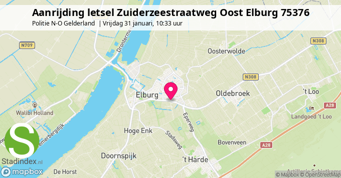 Aanrijding letsel Zuiderzeestraatweg Oost Elburg 75376