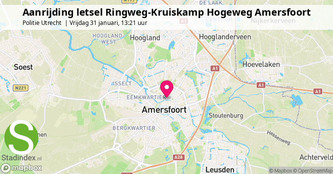 Aanrijding letsel Ringweg-Kruiskamp Hogeweg Amersfoort