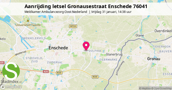 Aanrijding letsel Gronausestraat Enschede 76041