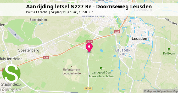 Aanrijding letsel N227 Re - Doornseweg Leusden