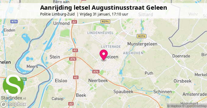 Aanrijding letsel Augustinusstraat Geleen