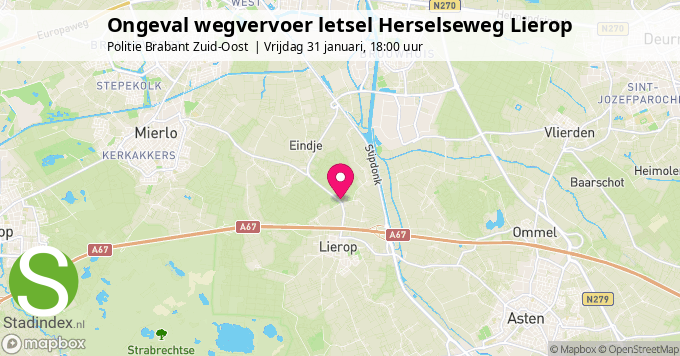 Ongeval wegvervoer letsel Herselseweg Lierop