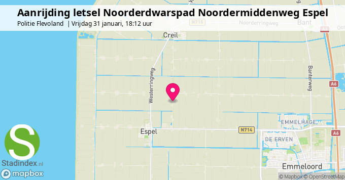 Aanrijding letsel Noorderdwarspad Noordermiddenweg Espel