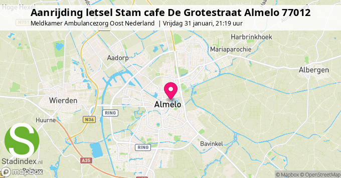 Aanrijding letsel Stam cafe De Grotestraat Almelo 77012