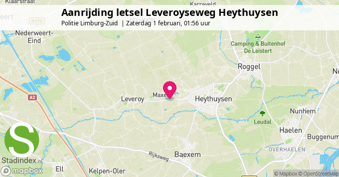 Aanrijding letsel Leveroyseweg Heythuysen