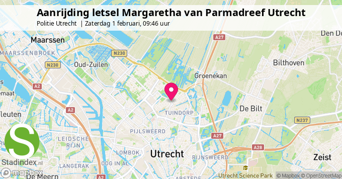 Aanrijding letsel Margaretha van Parmadreef Utrecht