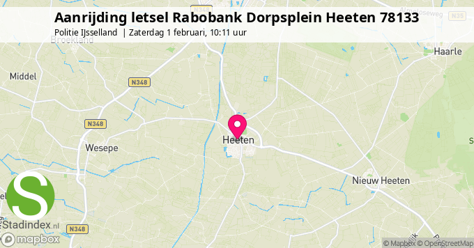 Aanrijding letsel Rabobank Dorpsplein Heeten 78133