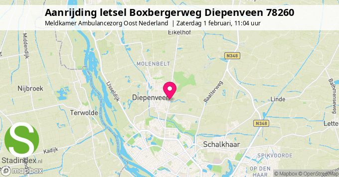 Aanrijding letsel Boxbergerweg Diepenveen 78260